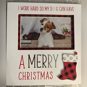 NWT MALDEN Dog Christmas Photo Frame 4in x 6in Picture Frame
